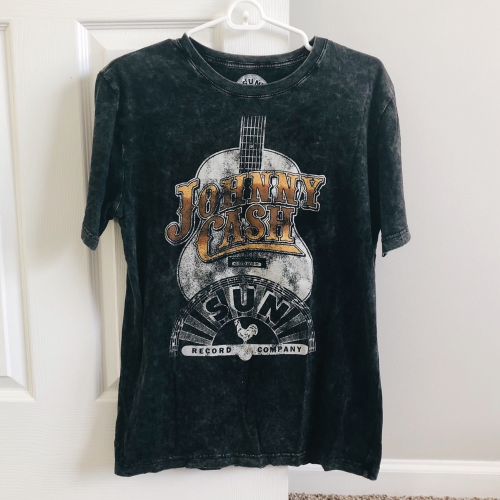 Vintage Johnny Cash black Acid Wash T-Shirt